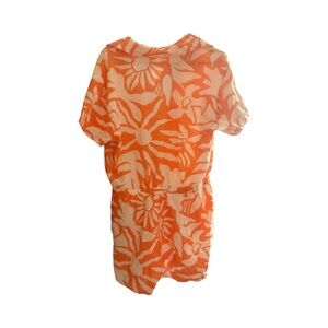 Fabletics Orange Floral Jumpsuit